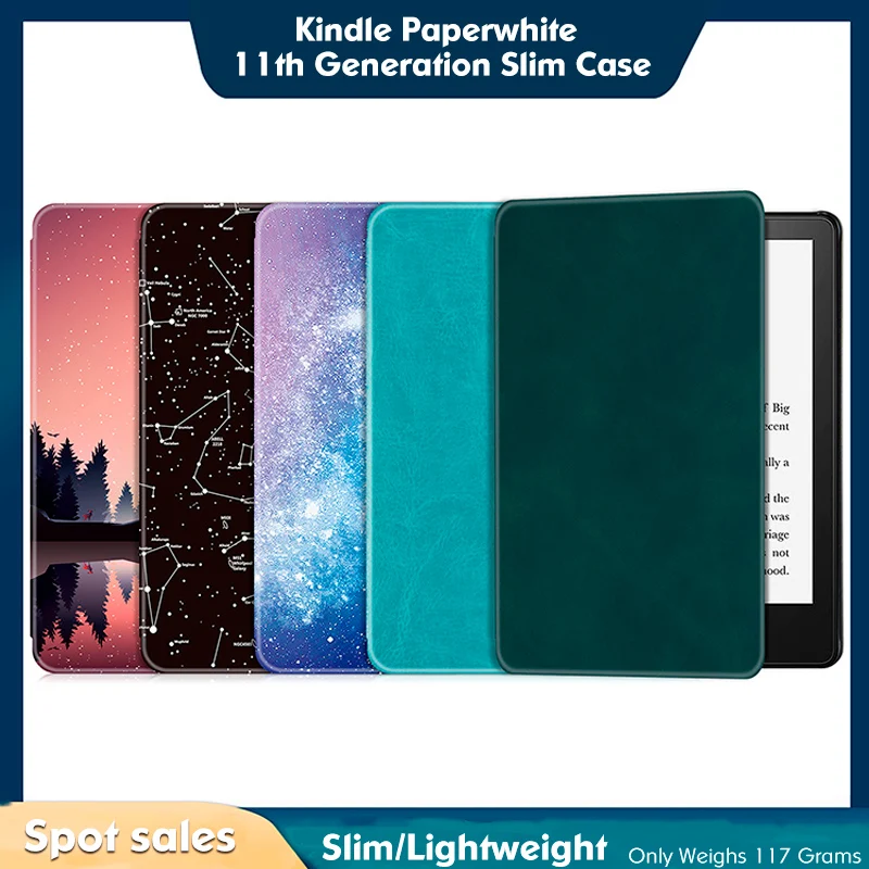 

Slim Case for 6.8" Kindle Paperwhite (11th Gen-2021)/Signature Edition eReader - Premium PU Leather Cover with Auto Sleep/Wake