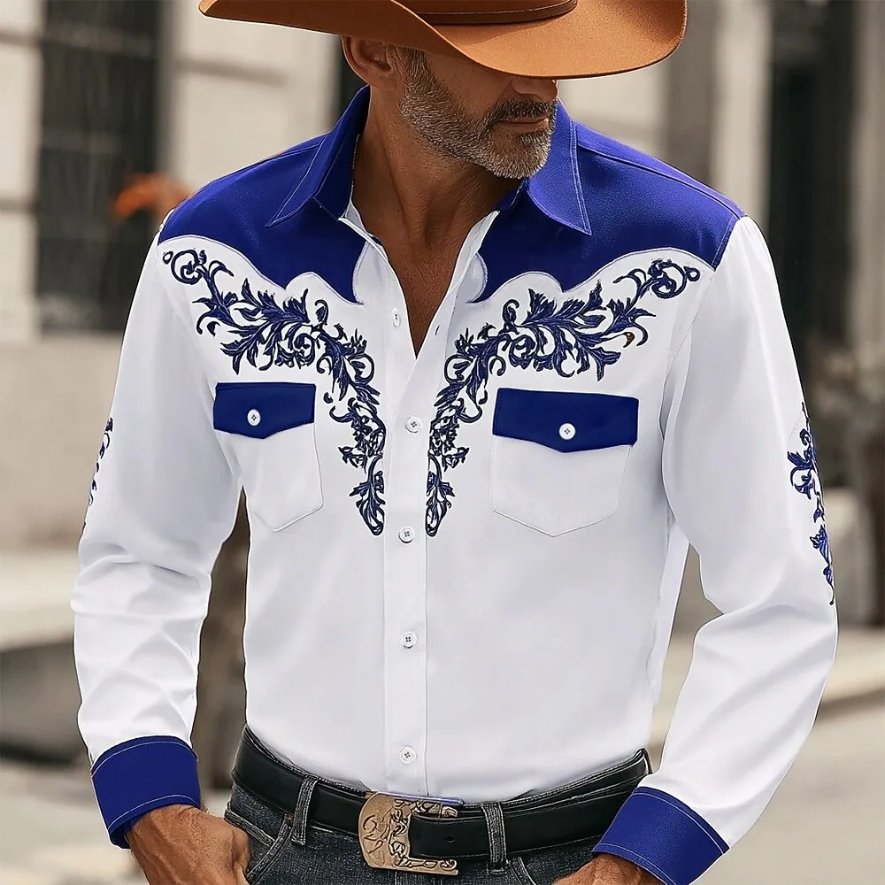 

Digital printed men's long sleeved shirt, casual and comfortable, fashionable and trendy, street outdoor, soft fabric