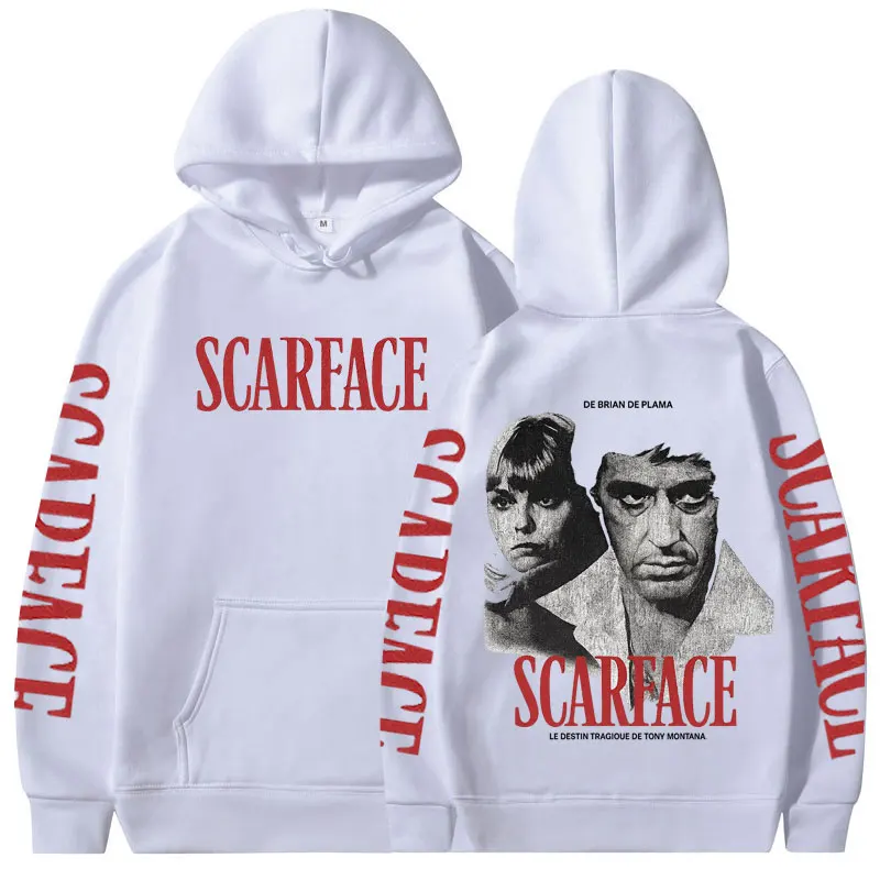Scarface Hoodie Tony Montana Print Fleece Sweatshirt