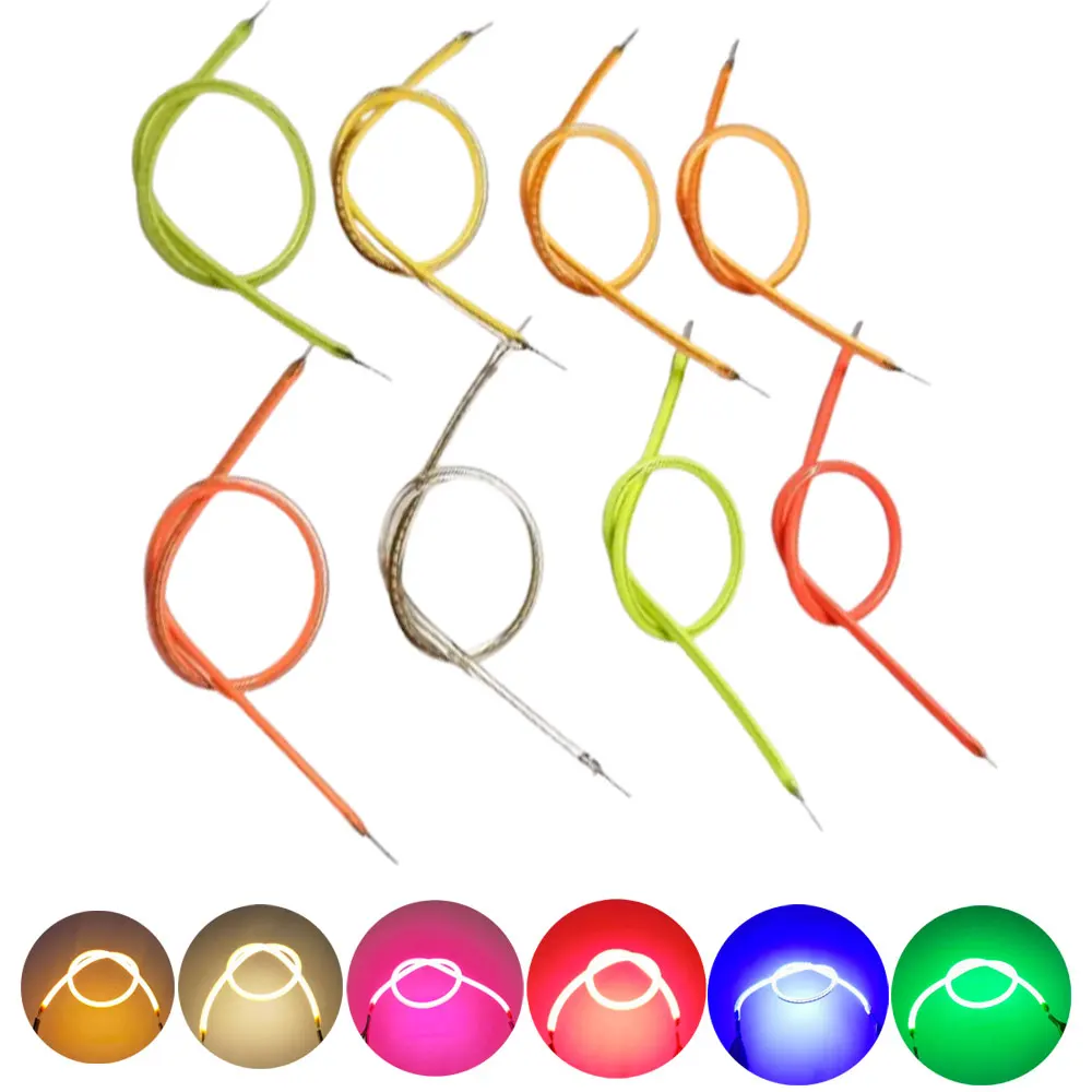 

255MM Led Soft Filament Edison Bulb LED Diodes Flexible Filament DC3V DIY Warm white white blue red Party Decorative Lighting