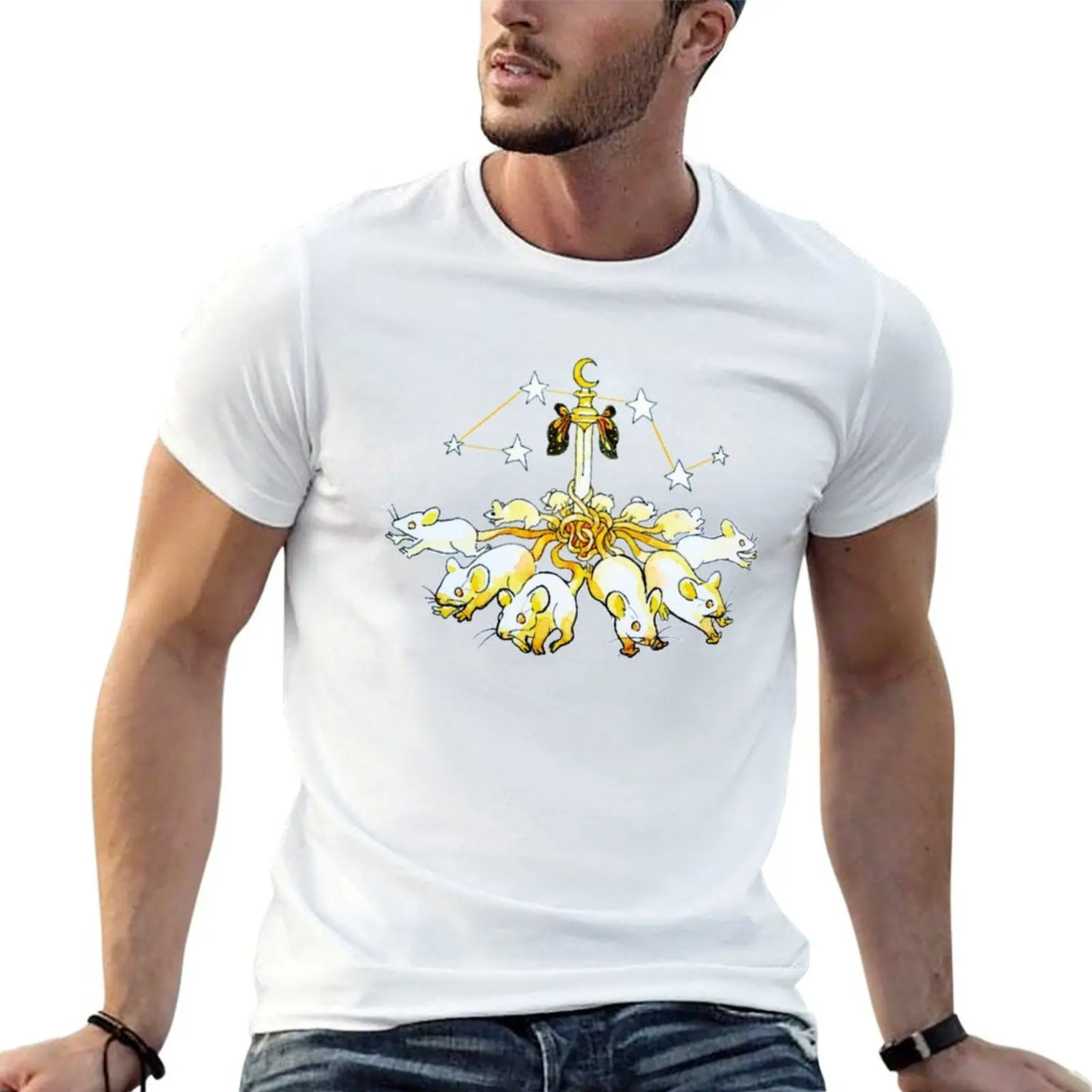 T-shirt Rats Conquered avec imprimé simple en ligne de dessin au trait