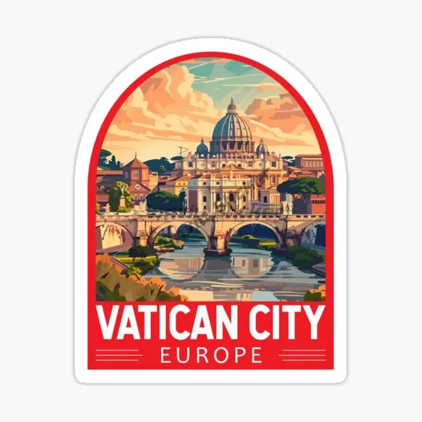 

VAT Vatican Flag Map Church Emblem Creative Sticker Motorcycle Off-road Helmet Car Bicycle Decal Accessories