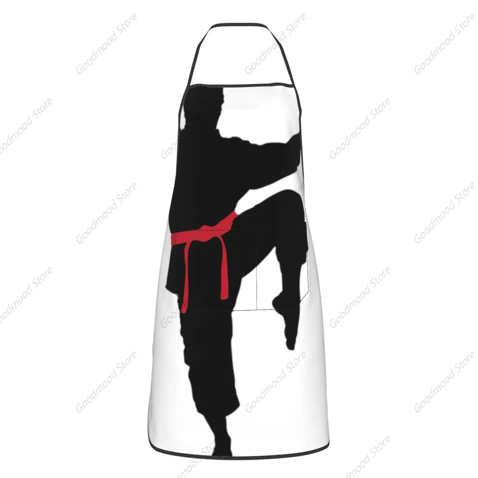 Karate Men Print Cooking Kitchen Aprons,Adjustable Bib Apron With 2 Pockets For Men Women Chef Aprons