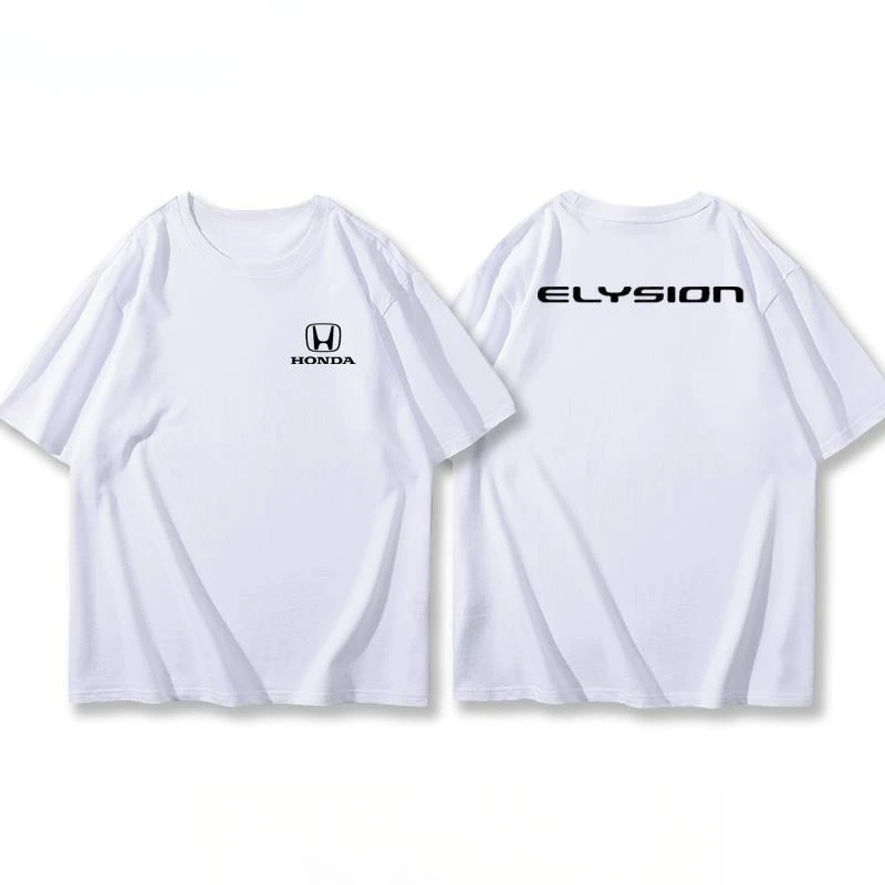 

Honda Car Men's and Women's Short-sleeved Summer Motorcycle Riding T-shirt Overalls Tooling Racing Off-road Enthusiasts Top