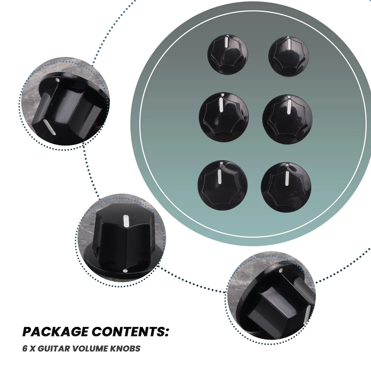 Качество! 6 шт., ручка регулировки громкости, ручки управления звуком для джазовых бас-гитар, детали электрогитары