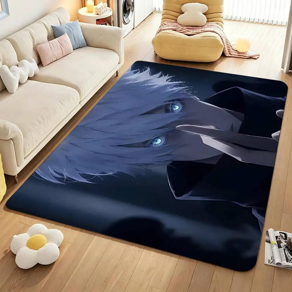 S-Satoru G-Gojo J-Jujutsu K-Kaisen Indoor Short Plush Door Mat Anti-Slip Backing Soft Foot Mat for Entryway Bedroom
