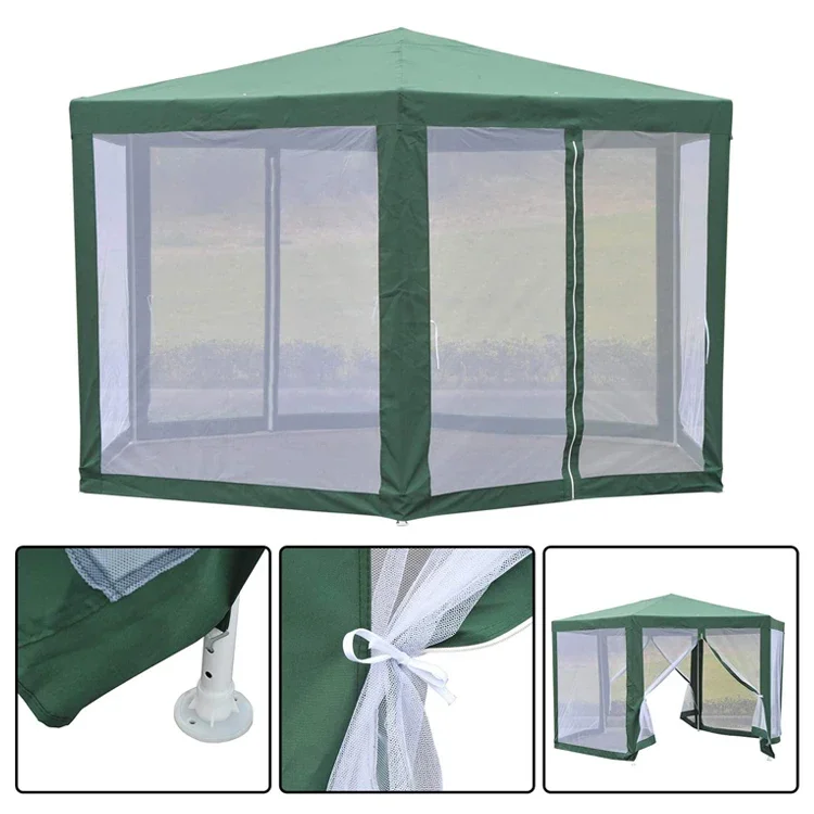 

# l forHOMFUL 2x2M Gazebo Party Tent Outdoor Canopy Garden Sun Shade Gazebo Tent Patio Garden Gazebo with Gauze