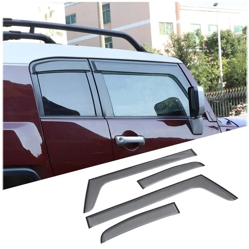 

For 2007-2021 Toyota FJ Cruiser Window Visor Vent Shades Sun Rain Deflector Guard Car Door Awnings Car Exterior Accessories
