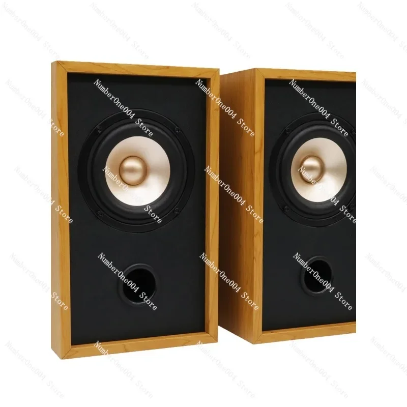 4inch Full Range Speaker HFIF Desktop Bookshelf Wooden Passive Audiophile Japanese Technology Speaker Amplifier Easy to Drive