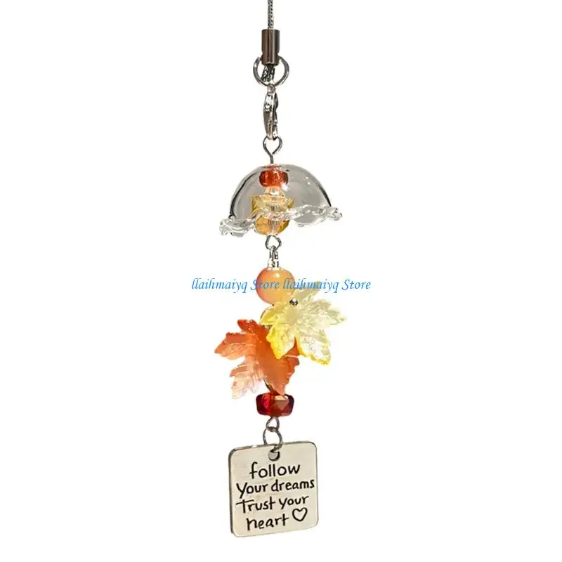 573B Resin Maple Pendant For Offices And Student Keychain Decoration Stylish Wrist Strap Camera Accessory