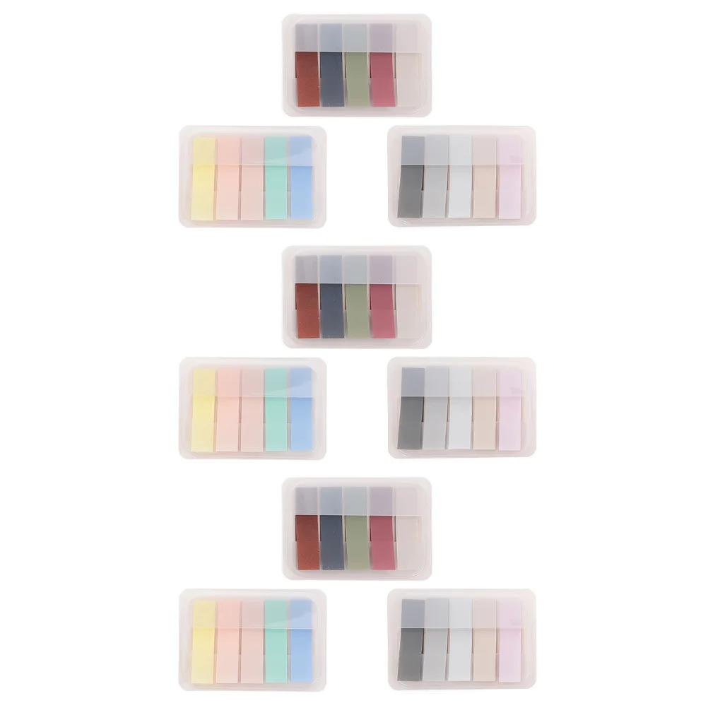 9 set Schede per libri Indice colorato Adesivi Easy Peel Stick Multiuso Ufficio Casa Lettura Note File Cartelle Diari Catalogo