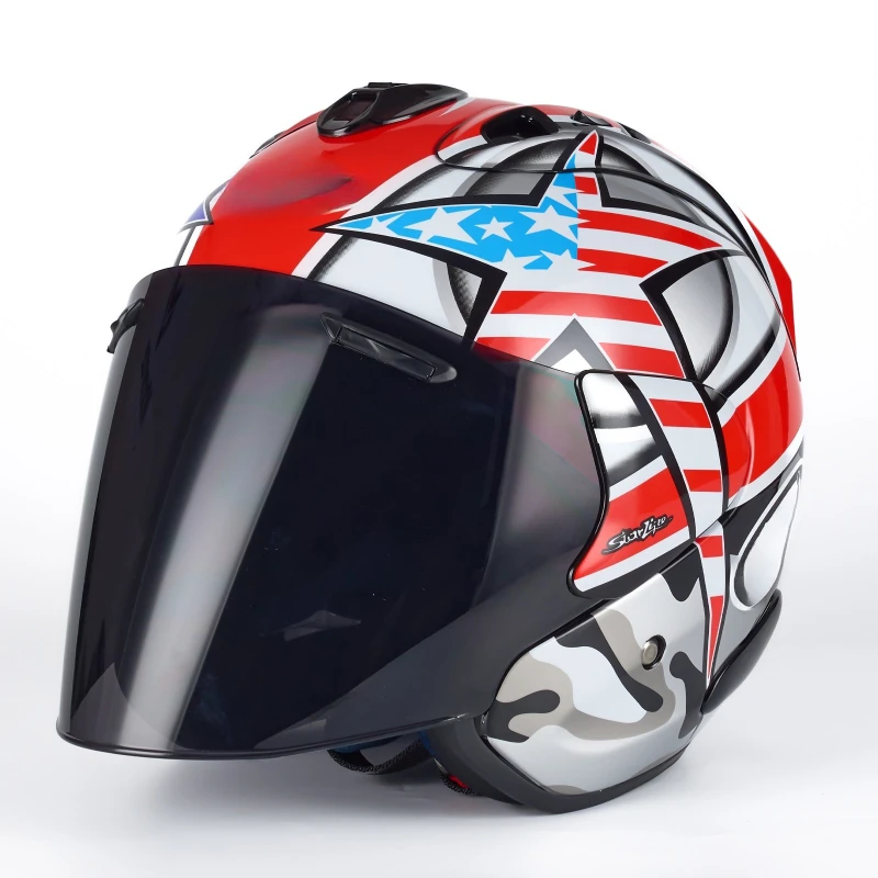 

Open Face 3/4 RAM SZR Half Helmet Locomotive Racing Helmet Summer Light Men and Women Capacete