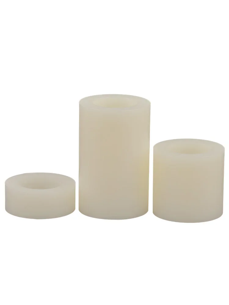 Entretoises en plastique ABS Beige sans filetage ajouré, rondelles de pilier rond d'isolation pour boulons et vis M3 M4 M5 M6 M8 M10 M12