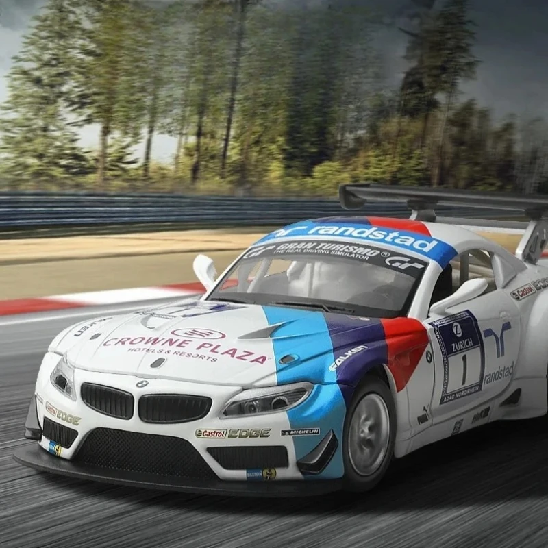 

1:32 Z4 GT3 Super Racing Series, литая под давлением модель автомобиля из сплава металла, мини-Gt, детская игрушка, подарок на день рождения для мальчиков, выбор