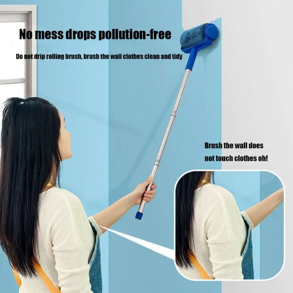 Paint Roller Brush Interior Wall Painting Brush Tools with Sticks Paint Rollers Handle Tool Paint Edger Set Transform Your Room