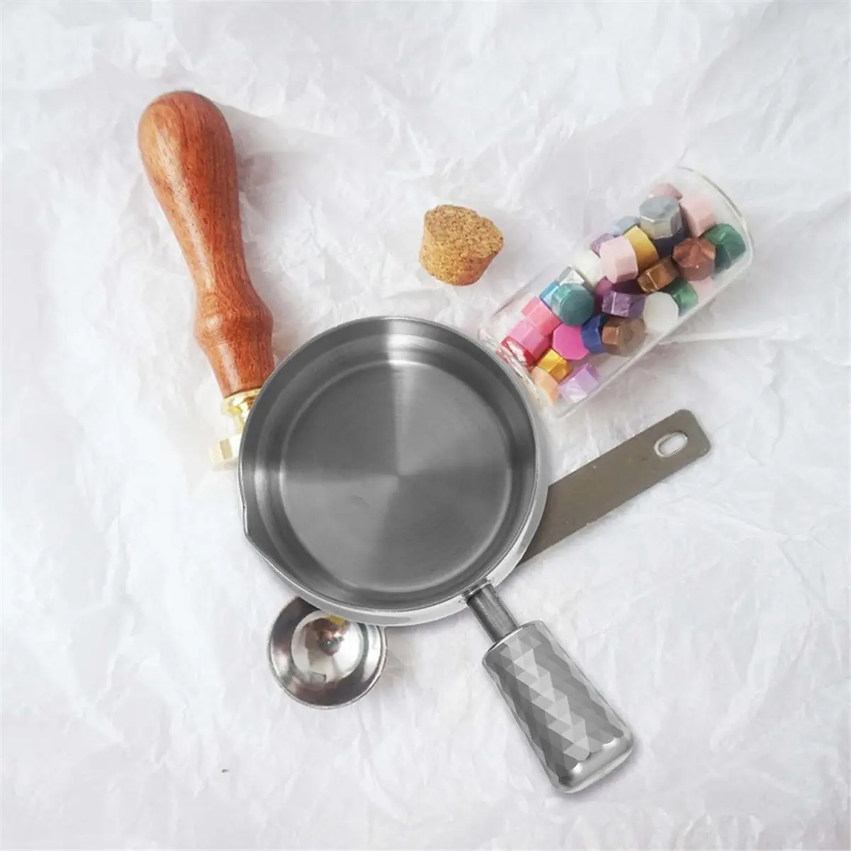 2026 New Tool Wax Seal Spoon Pot Big Stainless Steel Espresso Measuring Cup Sauce Dish Tomato Salad Dipping Dish