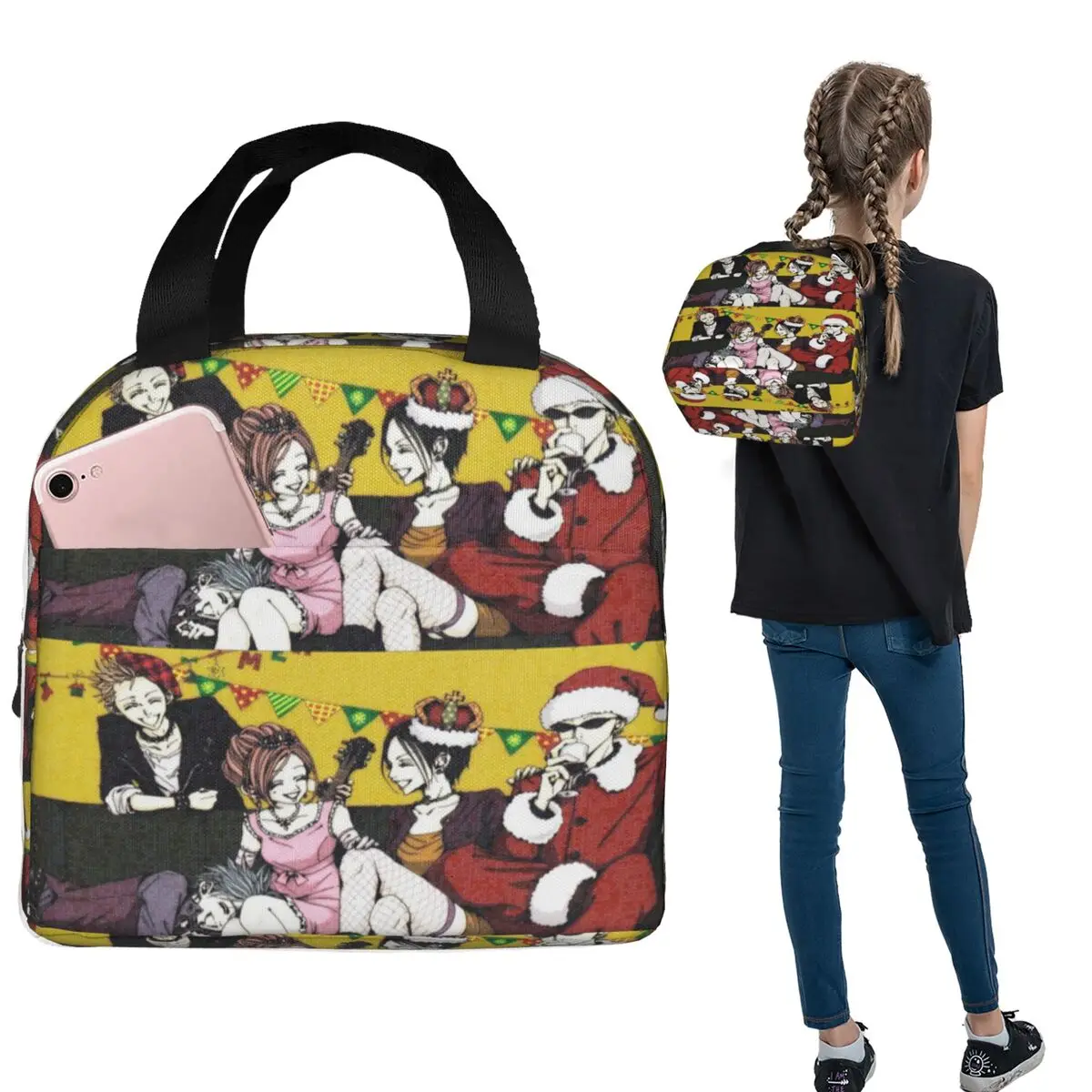 

Nana Manga Lunch Bags Insulated Bento Box Portable Lunch Tote Resuable Picnic Bags for Woman Kids School