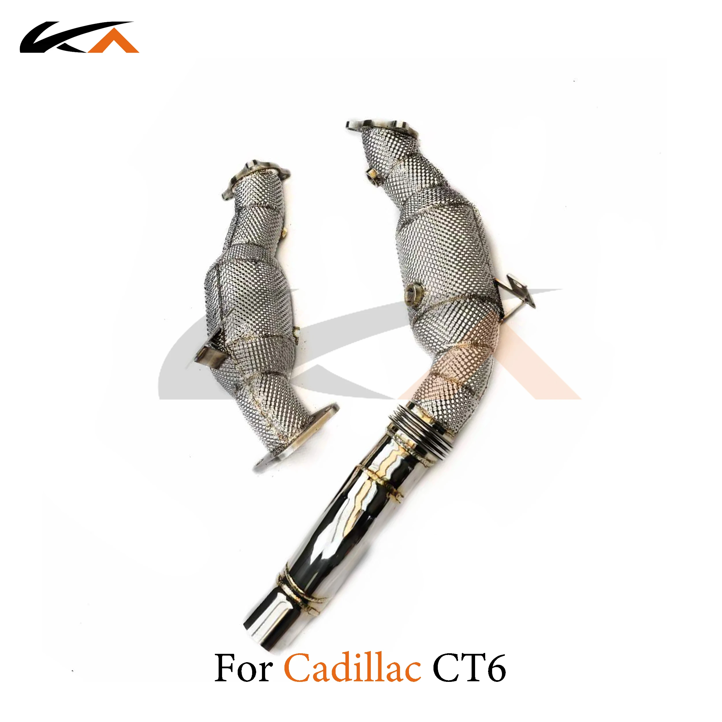 KA Tuning exhaust system header stainless downpipe for Cadillac CT6 3.0T axle pipe catalysis heat shield