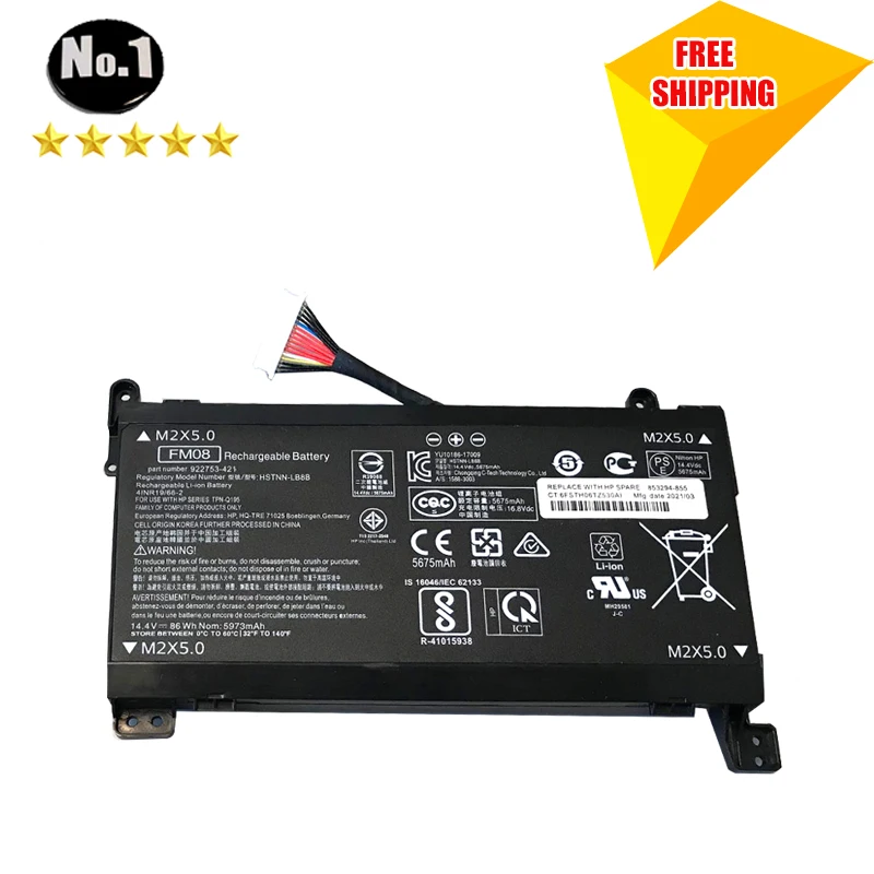 

WHOLESALE New FM08 GENUINE QUALITY Laptop Battery for HP OMEN 17-an013TX 17-an014TX HSTNN-LB8B TPN-Q195 8922753-421