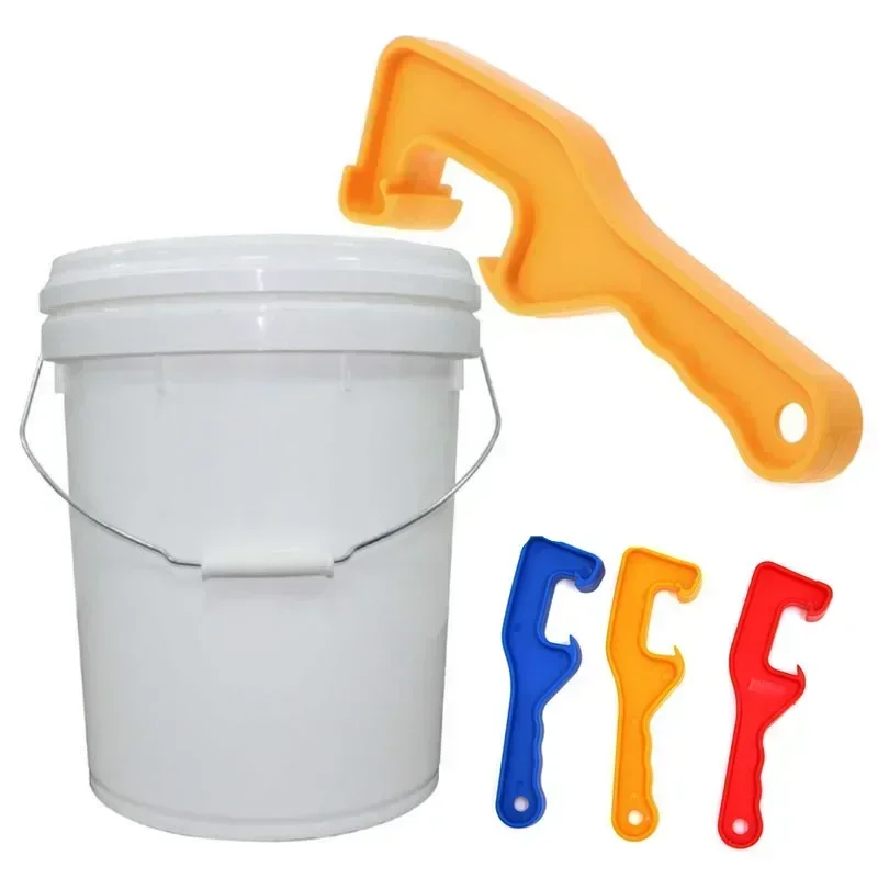 3pcs Plastic Bucket Lid Opener Paint Can Opener Bucket Opener Wrench Tool Lid Remover for Home Industrial Use Yellow/blue/red