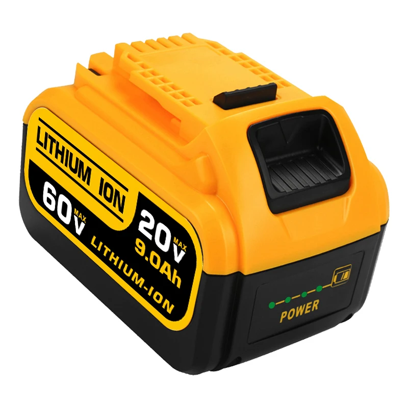 

Сменный литиевый аккумулятор для электроинструментов Dewalt DCB606 DCB612 DCB609 DCB205 DCB204 DCB206, 20 в 60 в 120 В макс. 6000 мАч 9000 мАч