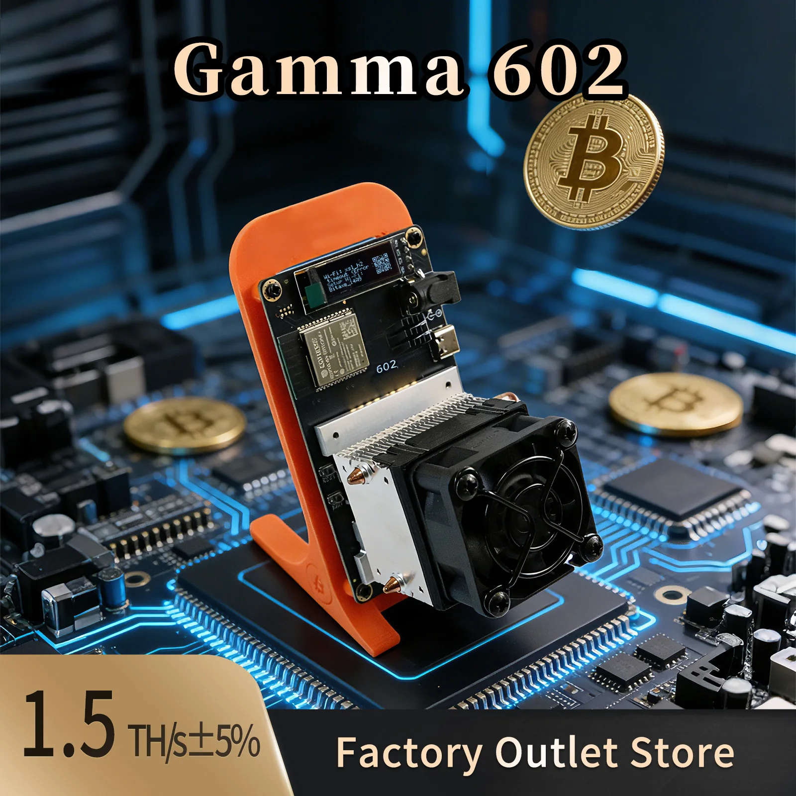 Bitaxe Gamma 602 Crypto Miner 1.5TH ~1.7TH Hashrate 25W Low Power ASIC Bitcoin Mining Machine Mini BTC Miner for Home Use