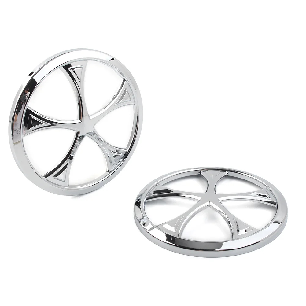 2Pcs Motorcycle Front Speaker Grill Trim Cover For Harley Trike Tri Glide Ultra Classic 2014-2022
