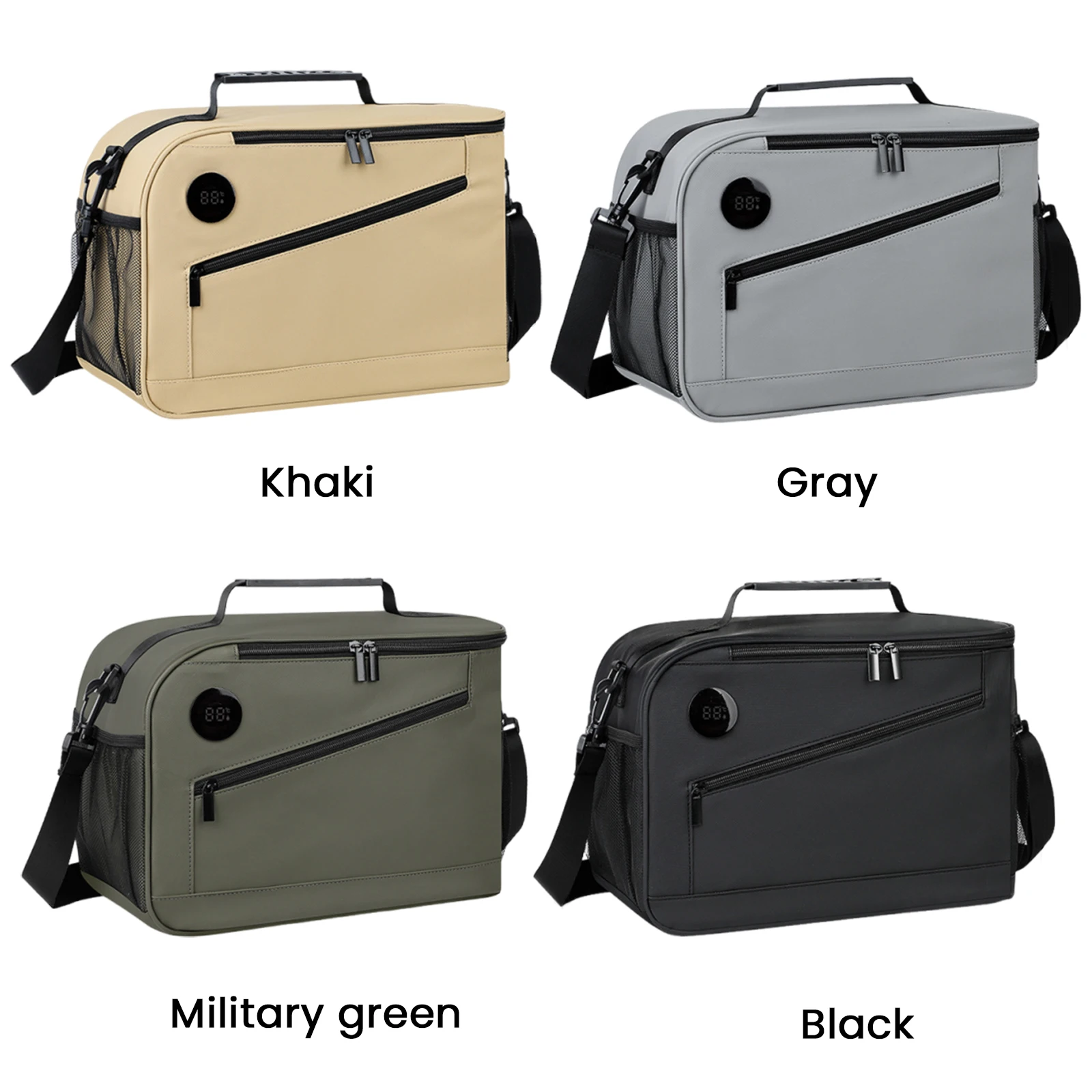 

Термосумка с дисплеем температуры, ланч-бокс с плечевым ремнем, портативная сумка-холодильник для женщин, мужчин, работы, пикника