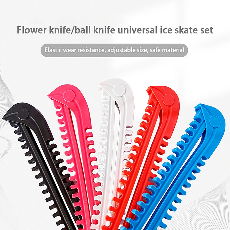 Funda protectora de hoja de patinaje sobre hielo, cubierta protectora ajustable suave, antideslizante, resistente al desgaste, protector de cuchillo Universal