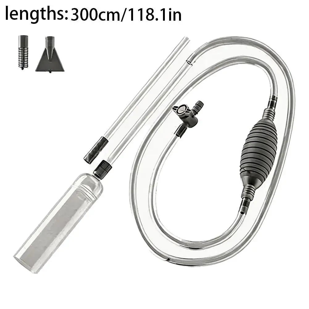 Aquarium-Wasserwechslerpumpe mit Fäkalienabsaugung, Sandwaschmaschine, Abwassersiphon und Reinigungswerkzeug für Aquarien – Detail 12