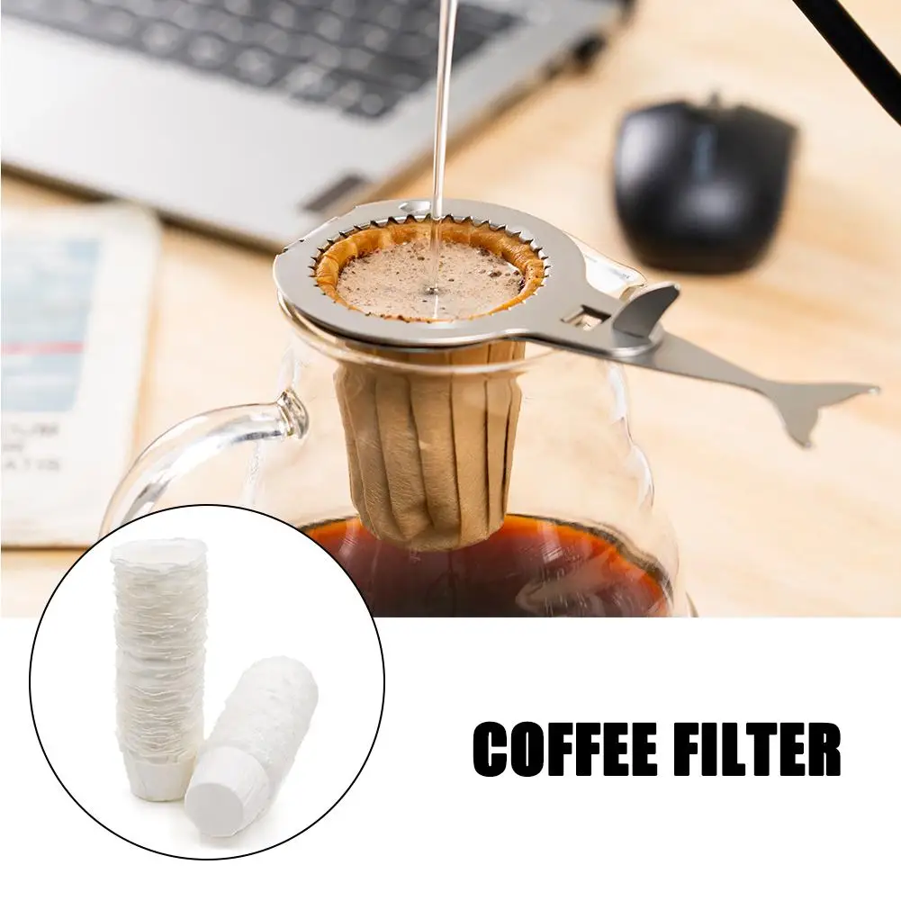 100Pcs Reusable Coffee Filters Paper Cups White Spoon For Pod Coffee Maker/K-Mini/K-Classic/K-Compact Coffeeware Kitchen Tools