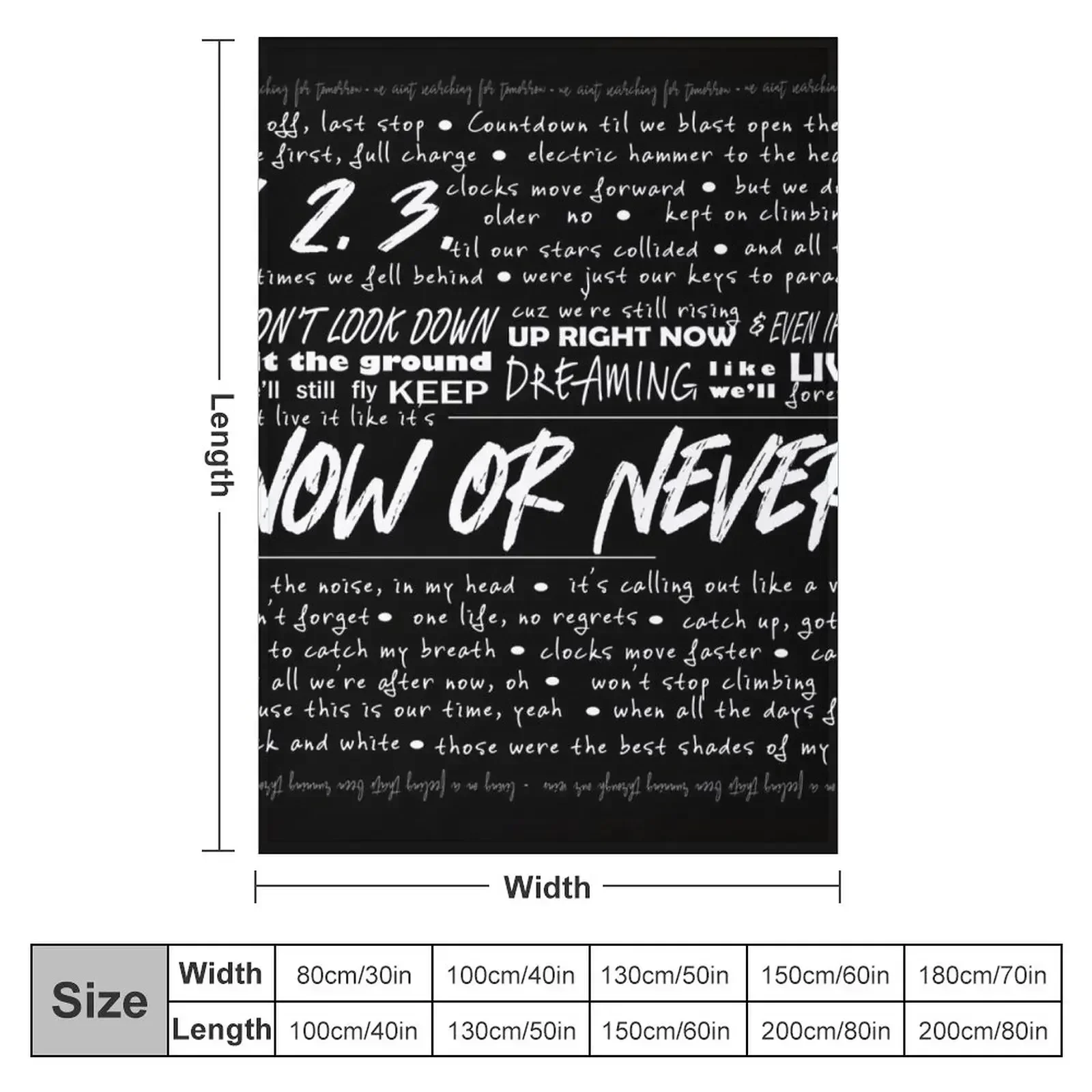 Now or Never Julie and the Phantoms Throw Blanket couch cozy soft plush fuzzy picnic outdoor blanket