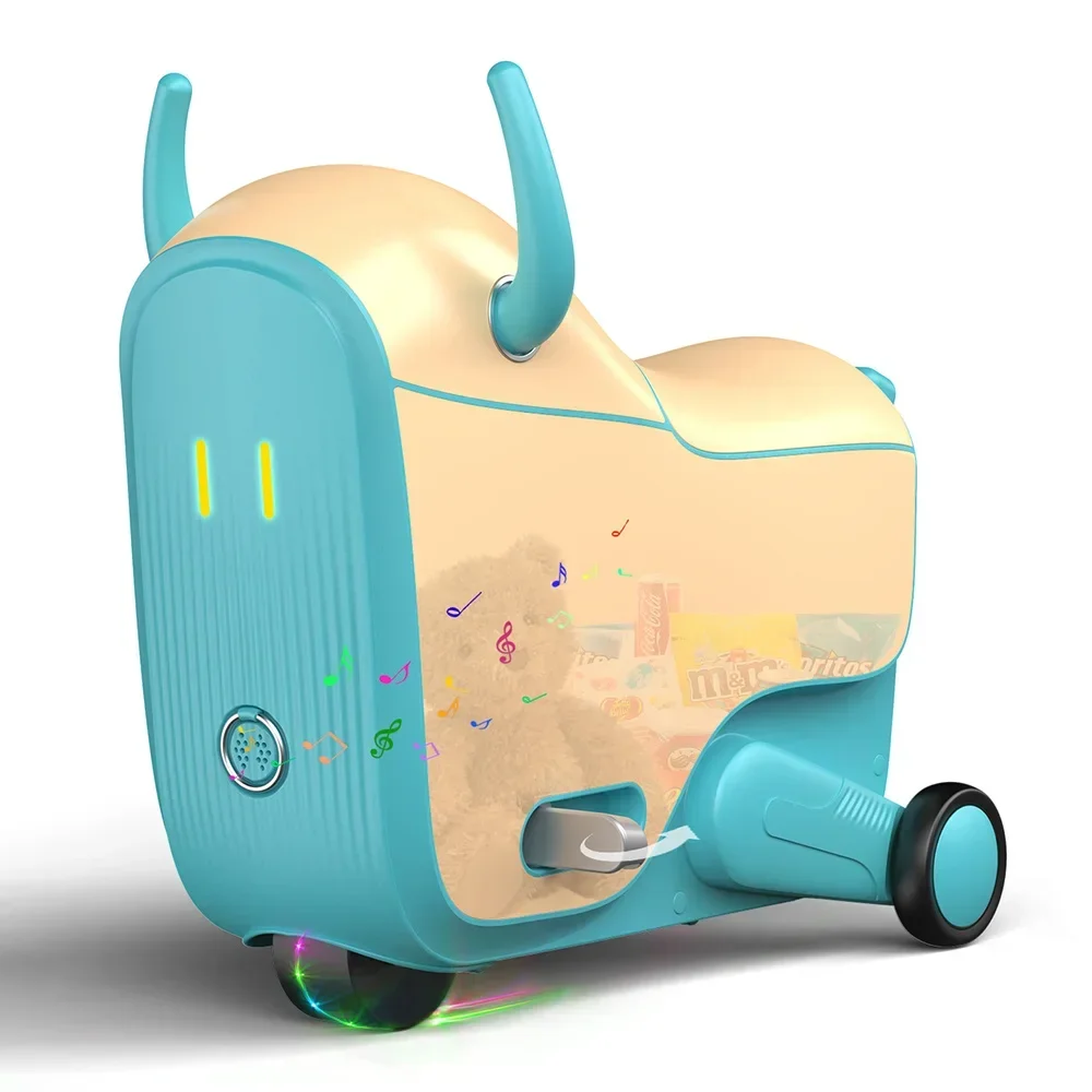 GNU New Child Electric Scooter Ride On Suitcase Kids Luggage Trolley Travel