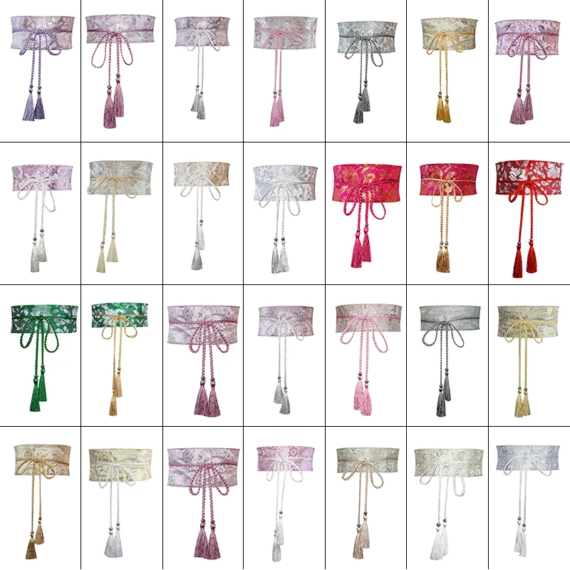 Chinese Style Hanfu Belts Japanese Style Kimono Obi Hanfu Dress Corset Waistband Yukata Sash Tie Straps Cosplay Accessories