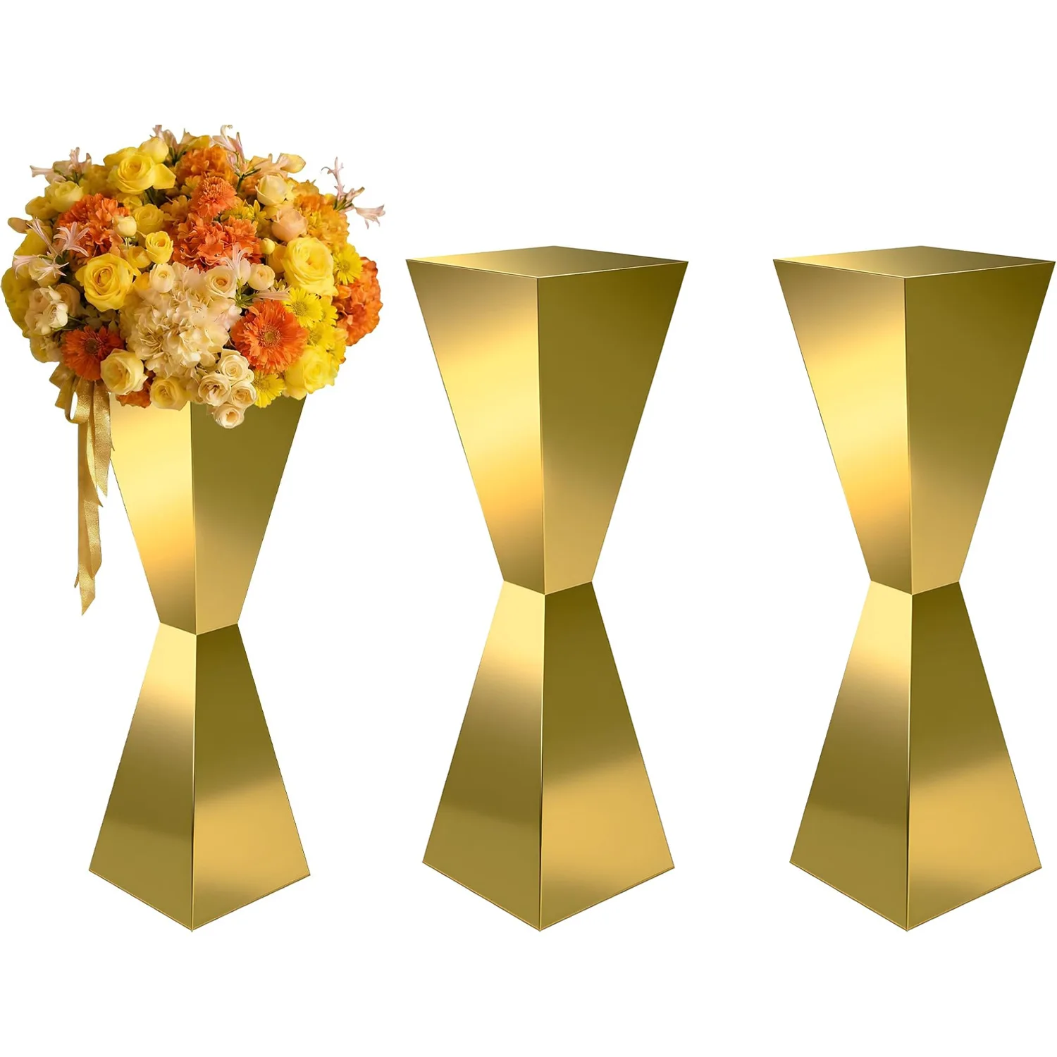 Wedding props Stainless steel dessert table Metal diamond flower ware Shopping mall Wedding hotel Meichen layout May Day layout