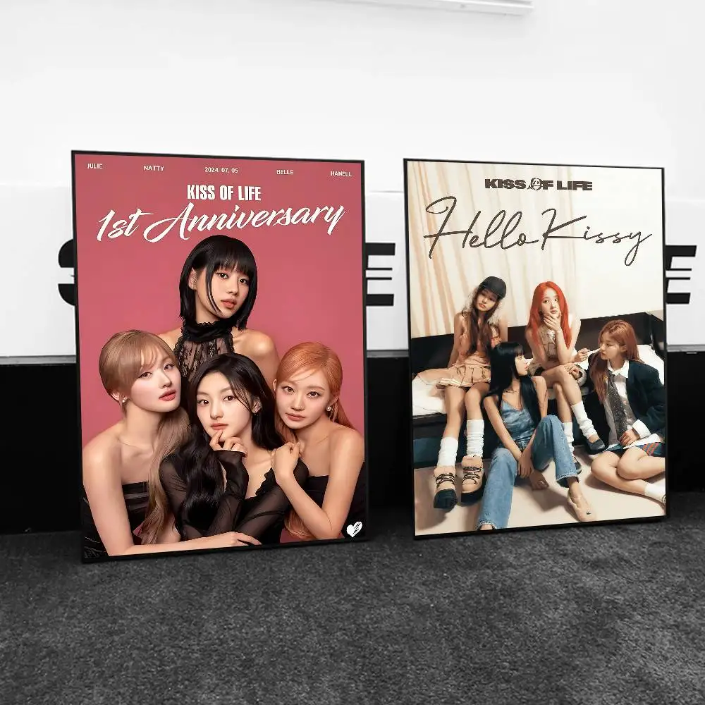 Kpop Girl Group Kiss Of Life Poster Print A5 A4 A3 A2 Wall Art Decor For Room Office Gift For Fans