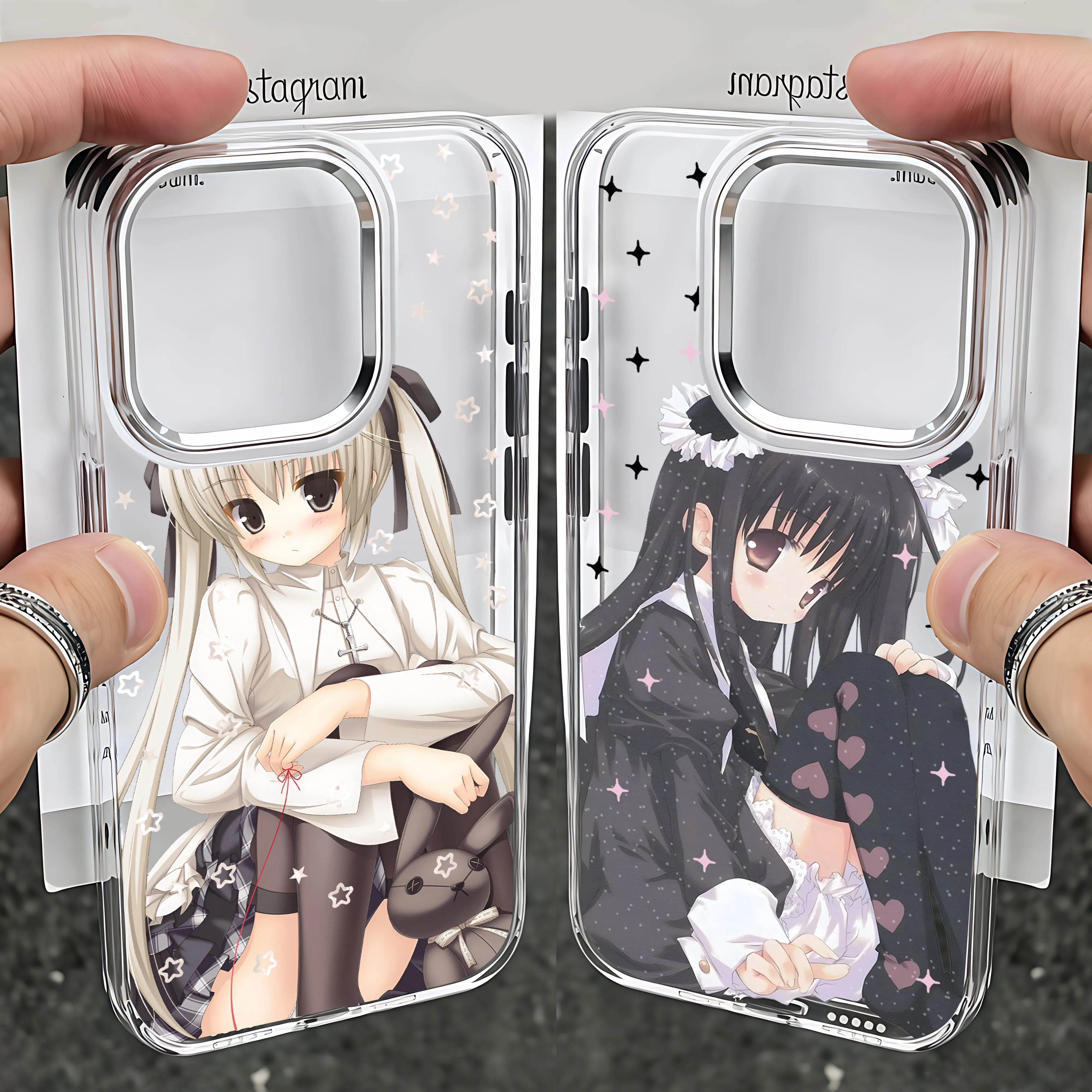 Anime süße Maid Girl Handyhülle für iPhone 17 16e 16 15 14 13 12 11 Mini Pro Max X XR XSMAX 8 7 Air Plus transparente Softcover