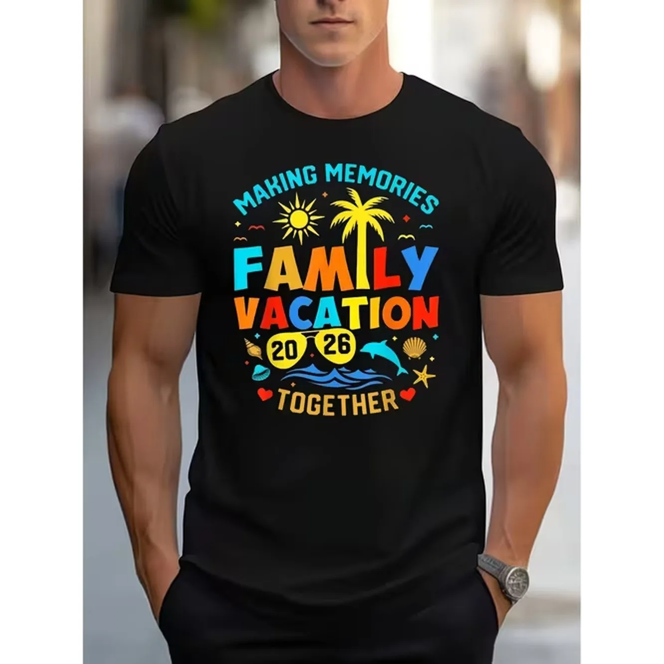 Family 2026 Matching Reunion Tee Same Style For Men 2026 Summer Shortsleeved Printed Tshirt 180G