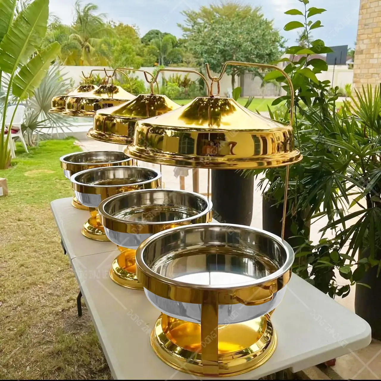 Hot Sale 9L Party Wedding Equipment Hot Pot with Hanging Lid, Food Self-Service Buffet Food Warmer Hot Pot Set
