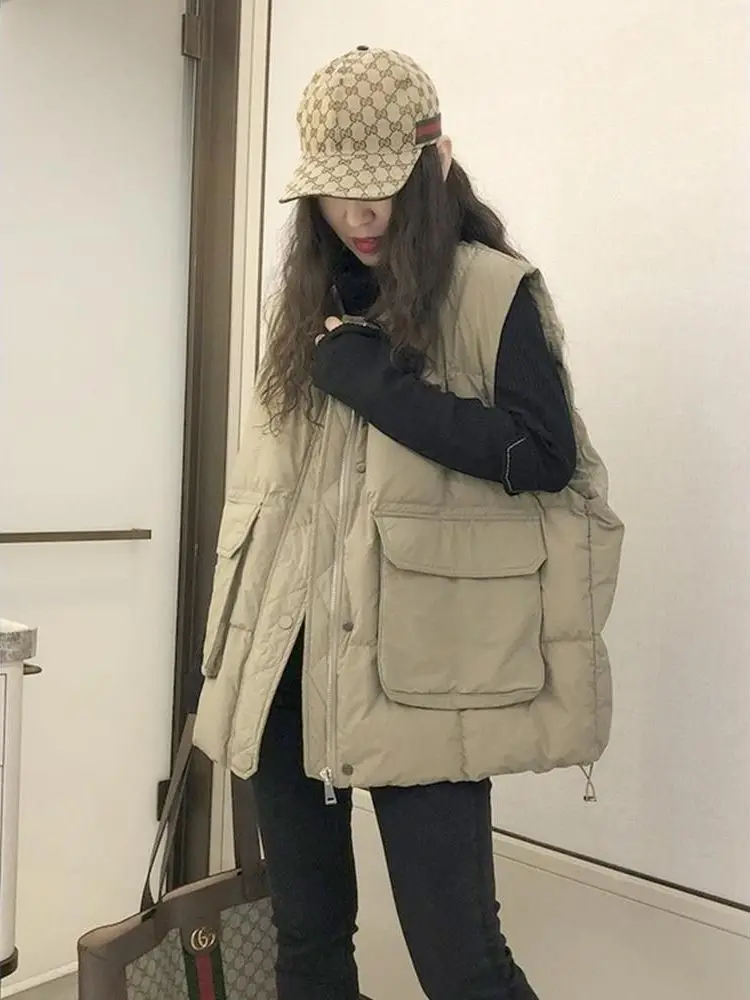 

Кардиган большого размера, жилет, женская хлопковая куртка, осень 202, осень и зима, модный теплый жилет с воротником-стойкой w1467