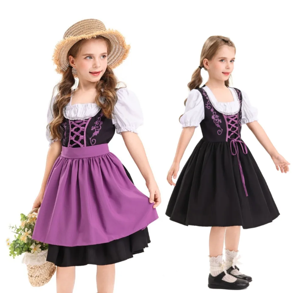 

Kids Dirndl Oktoberfest Costume Bavarian National Beer Festival Maid Dress Oktoberfest Girls Costume Cosplay Costume Party Dress
