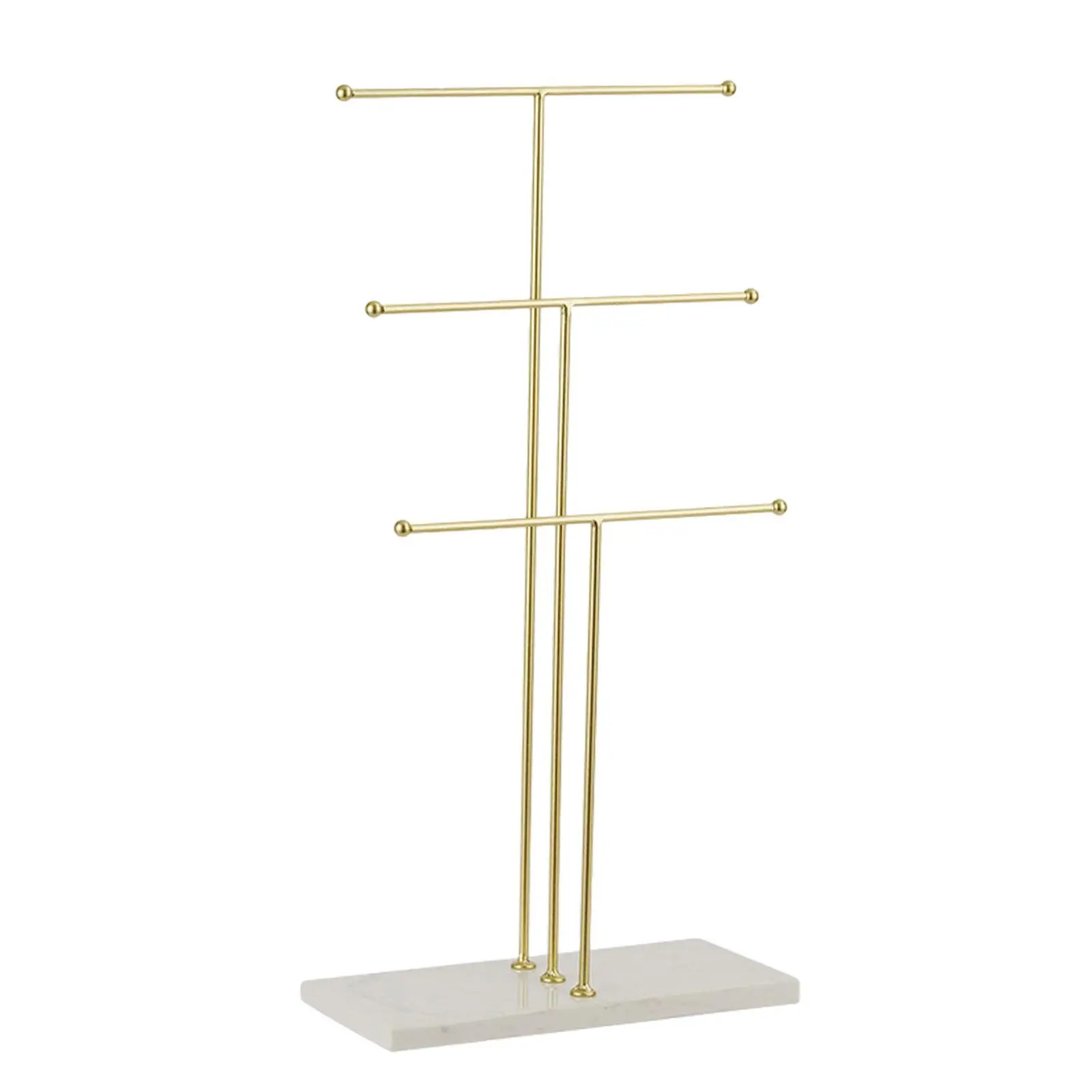 

Jewelry Stand Jewelry Holder Tabletop Jewelry Organizer 3 Cascading Tiers Jewelry Rack for Watches Bangles Rings Hanging Pendant