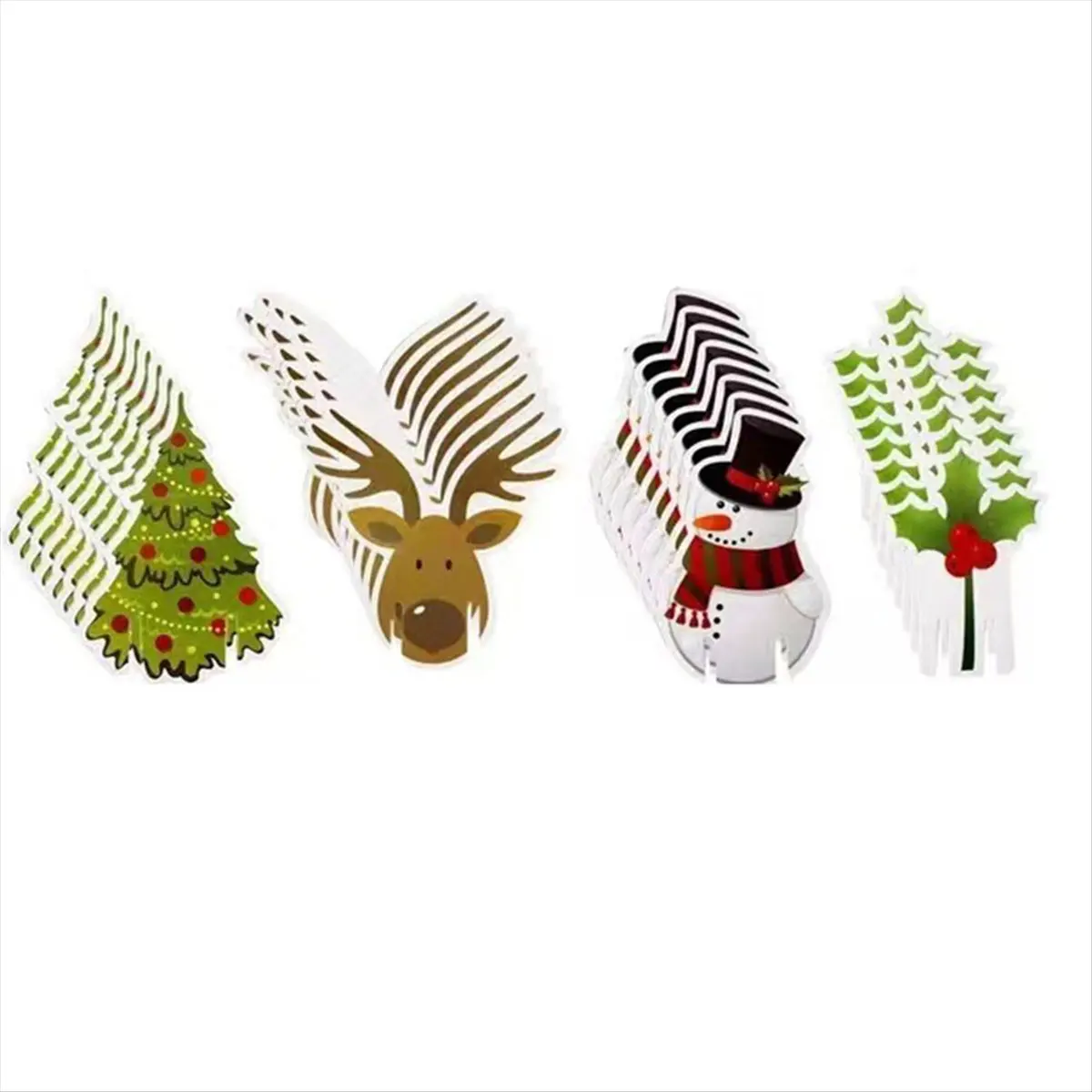 ABJS 200PCS Wine Cup Card Christmas Decor Santa Hat Glass Decor Xmas Tree Home Decoration Decor 2025 New Year Accessories