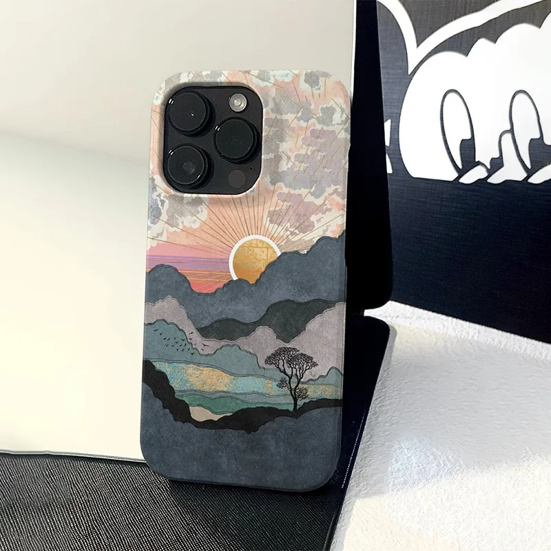 

Чехол для IPhone 14 с изображением глубокого горного леса 15 дюймов пленка 13promax Жесткий Чехол 12 11 X XS xR 8p матовая пленка с гладкой поверхностью 15promax mini