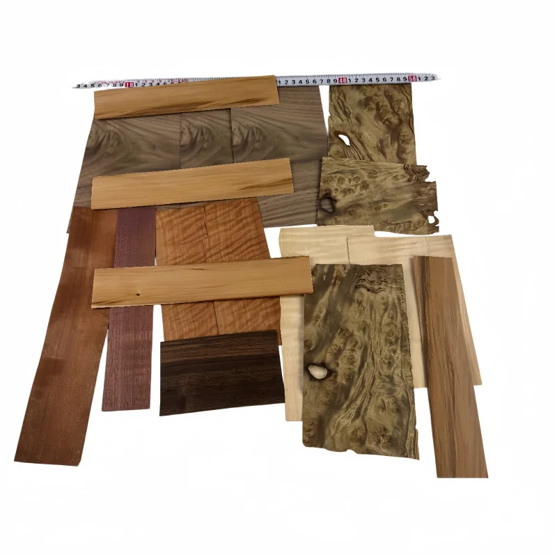 

0.5mm（Mixed Veneer Sheets Pack） Natural Wood Veneer Offcuts Exotic Veneer DIY Craft Material Guitar body veneer