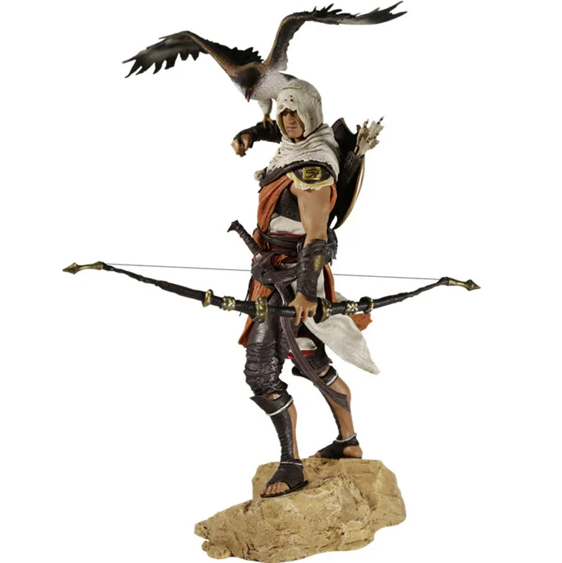 Bayek Protecteur with his eagle PVC Action Figure Model Toy Gift 28cm