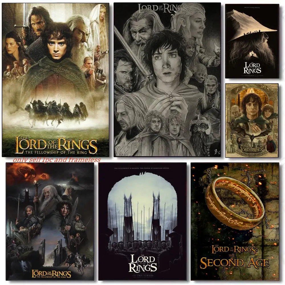 The Lord Of The R-Rings Game Poster Premium PP-Wandaufkleber – zum Abziehen und Aufkleben, HD-Druck, wasserfeste Heimdekoration