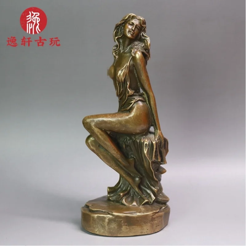 Pure beauty statue vintage craft Chinese-style copper sculpture home and office desk decoration ornament