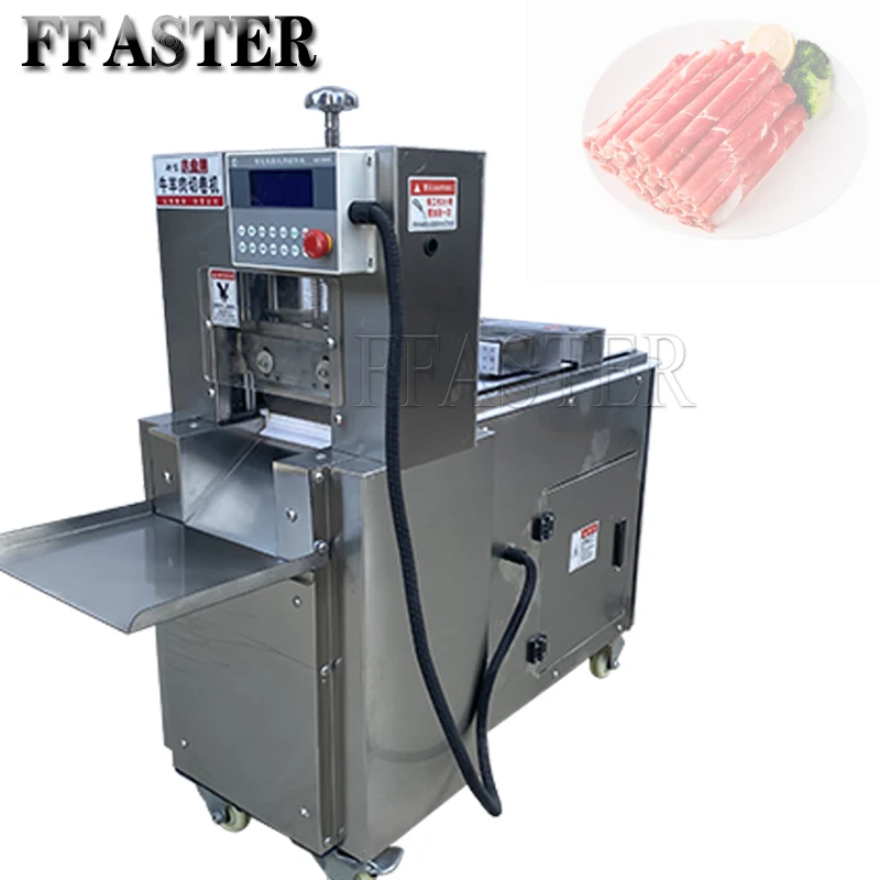 Automatic Lamb Roll Cutting Machine Stainless Steel Electric CNC Single Cut Mutton Roll Machine Commercial Beef Cutter Machine