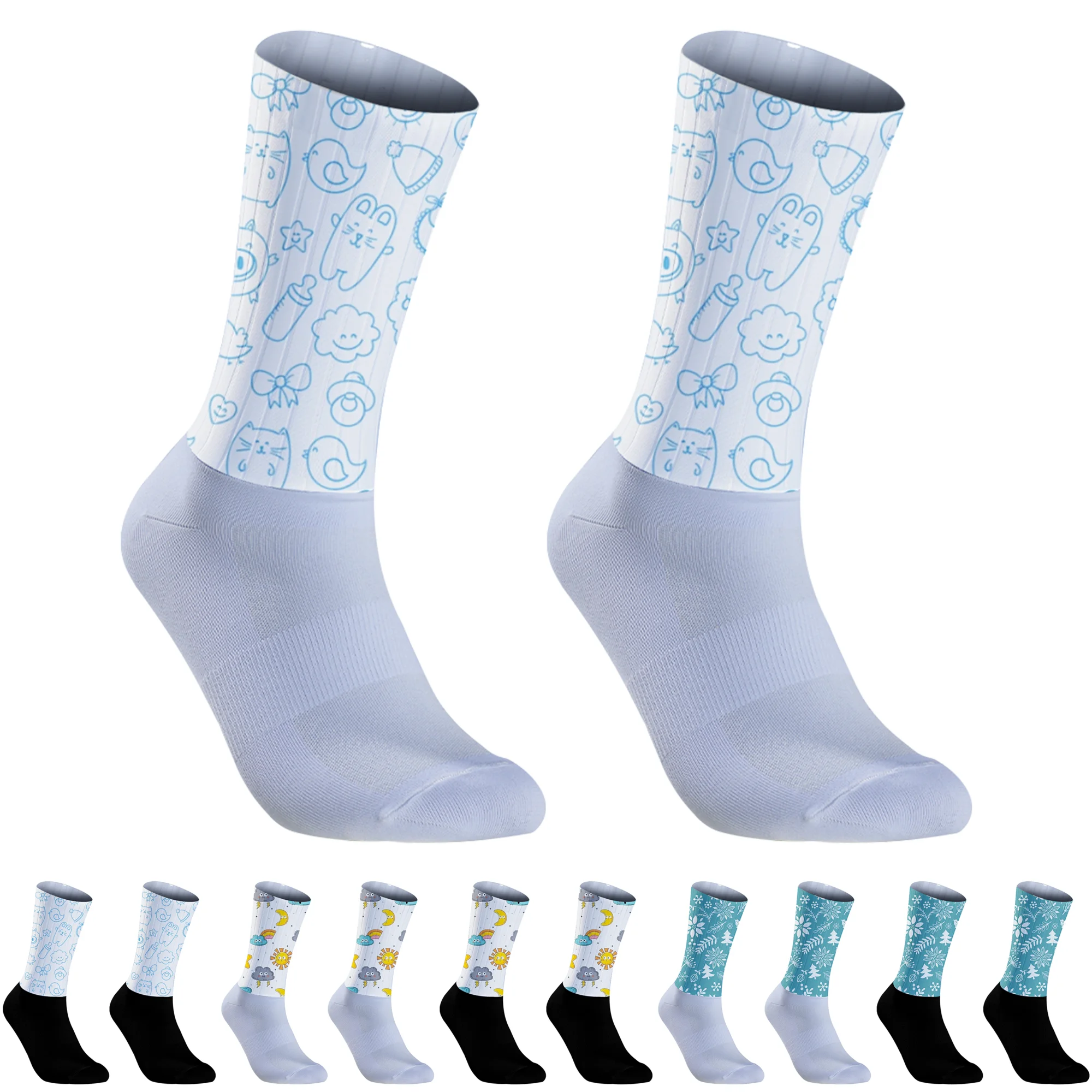 Novelty cycling socks, Moisture-wicking, Unisex outdoor running and cycling socks